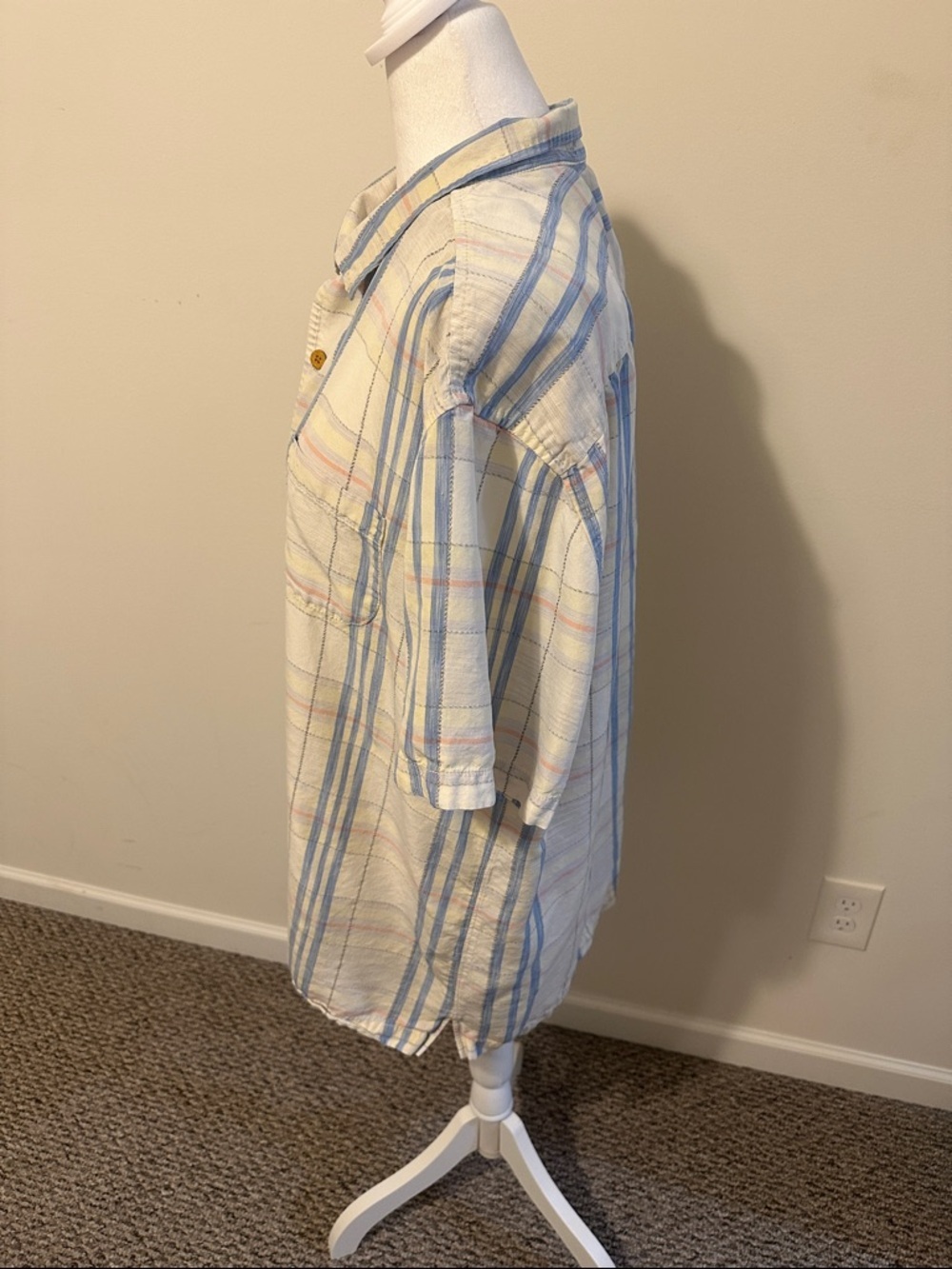Tommy Bahama Silk Blue & Cream Plaid Short Sleeve Button Down Shirt Size XXL - Picture 3 of 7